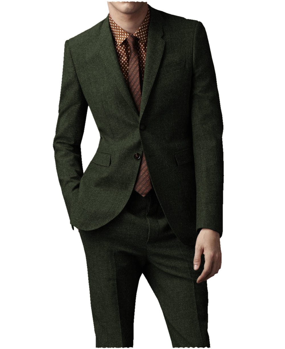 aesido 2 Pieces Double Button Notch Lapel Men Suit（Blazer+Pants）