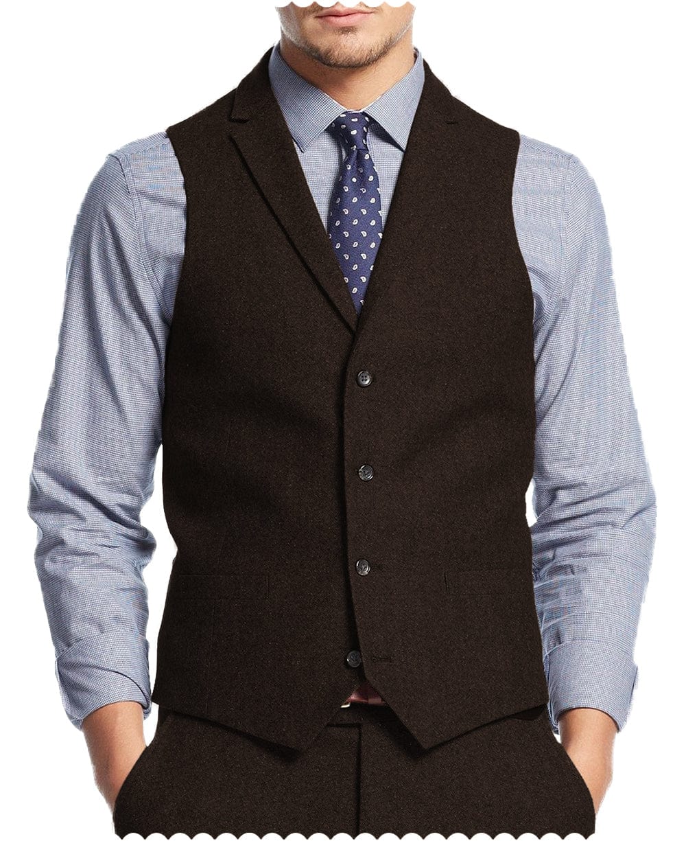 aesido 2 Pieces Notch Lapel Men's Waistcoat (Vest+Pants)