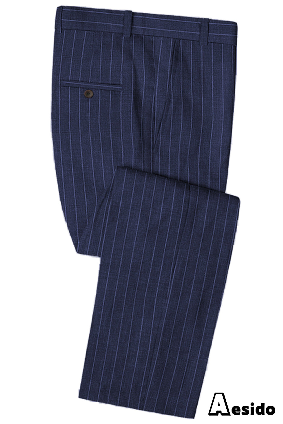 aesido Men's Business Casual Striped Pants