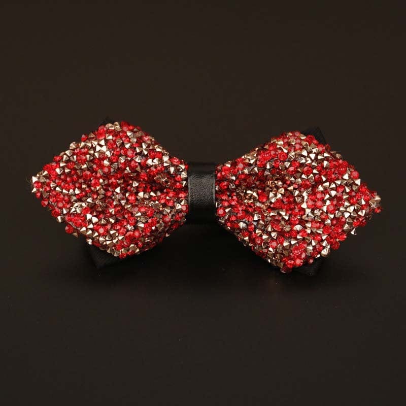 aesido Men's Business Wedding Groom Diamond Bow Tie